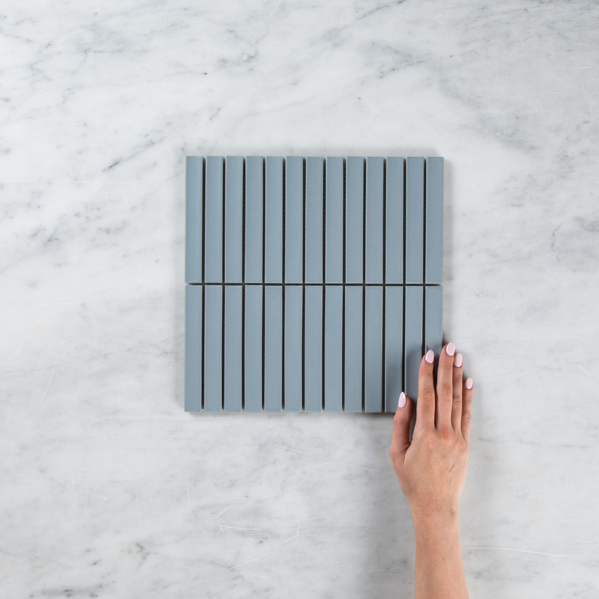 Clovelly Pearl Saphire Matte Concave Kit Kat Mosaic