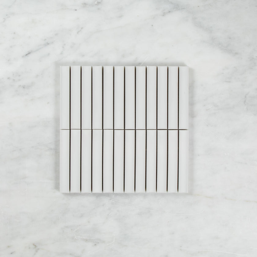 Clovelly Snow White Gloss Concave Kit Kat Mosaic