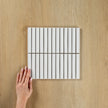 Clovelly White Grey Speckle Matte Concave Kit kat