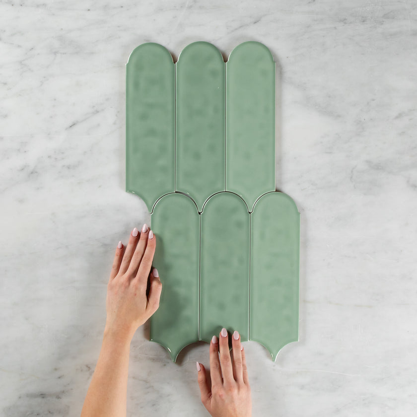 Flemmington Feather Light Green Ripple Gloss