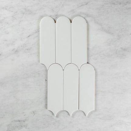 Flemmington Feather White Ripple Matte