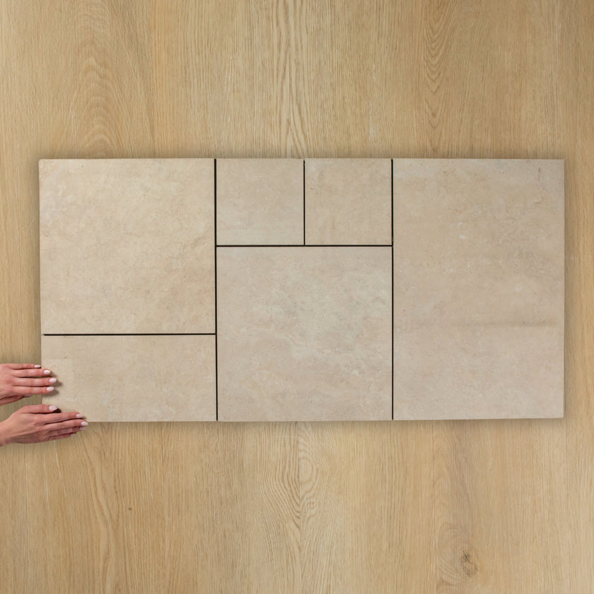 French Stone Beige French Pattern  In Out