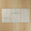 Travertine Stone Silver French Pattern