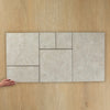 Travertine Stone Silver French Pattern