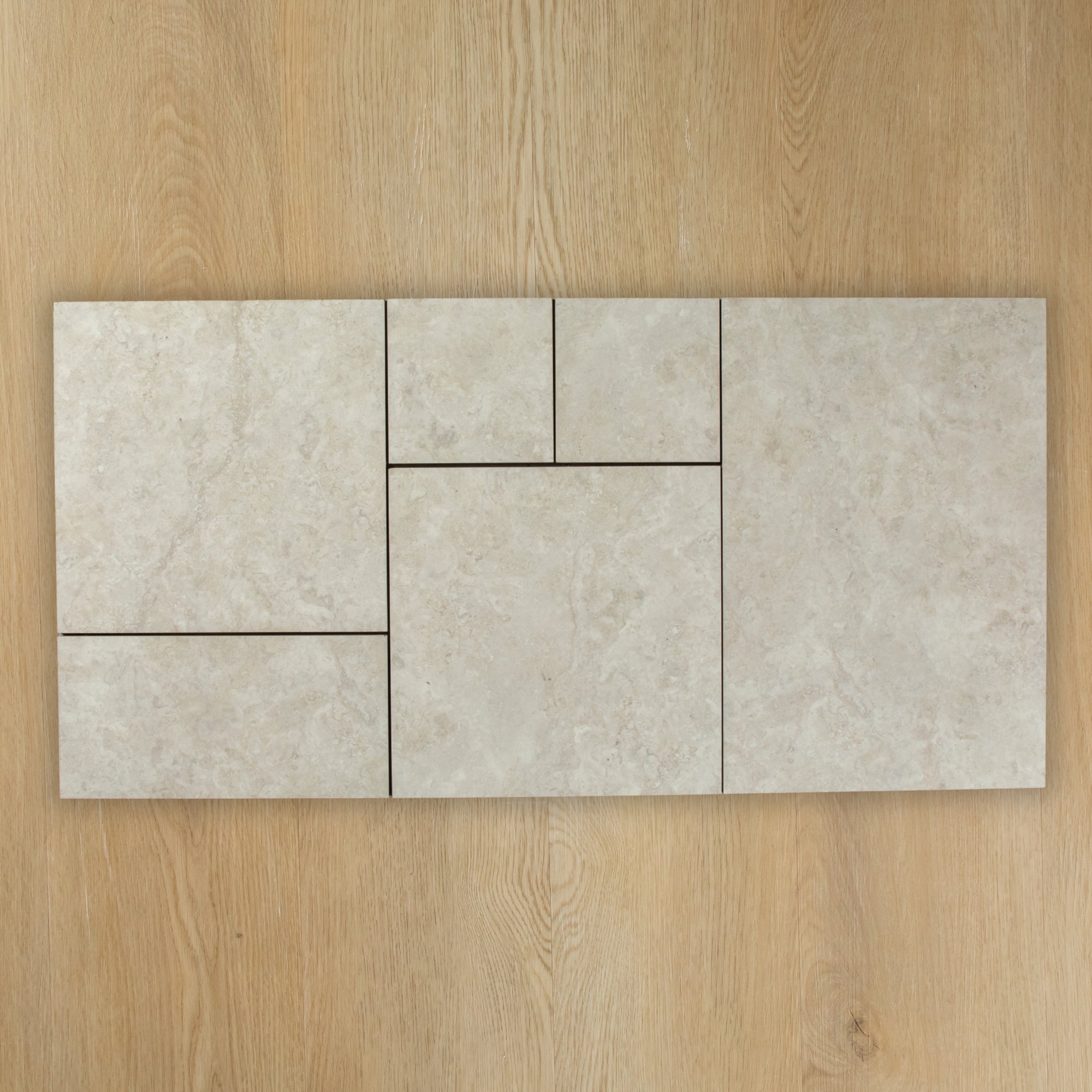 Travertine Stone Silver French Pattern