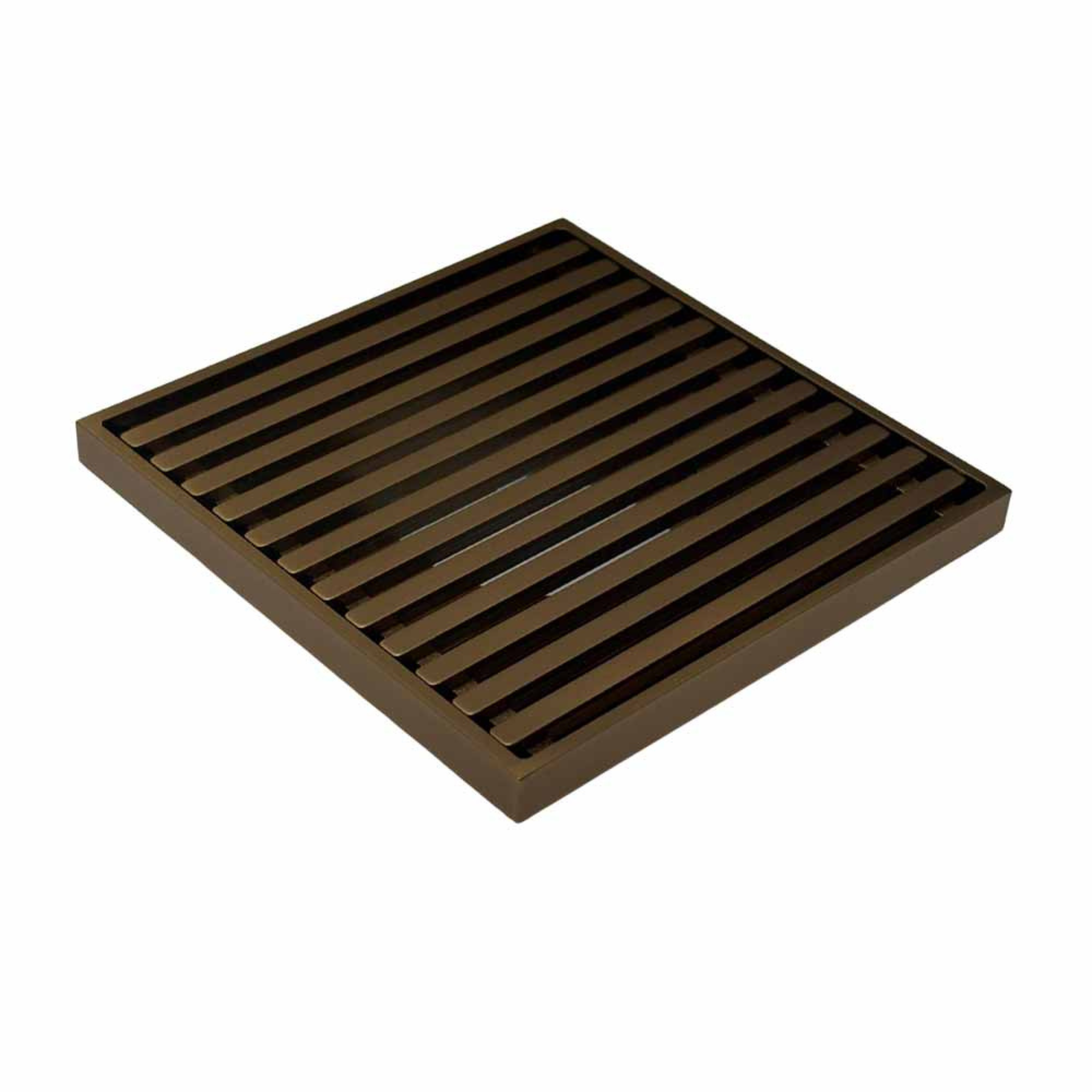 115 x 115 Grate Top Floor Drain Copper With Puddle Flange 50mm