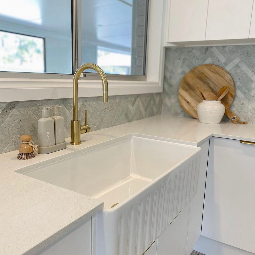 Carrara Marble Mosaic Herringbone