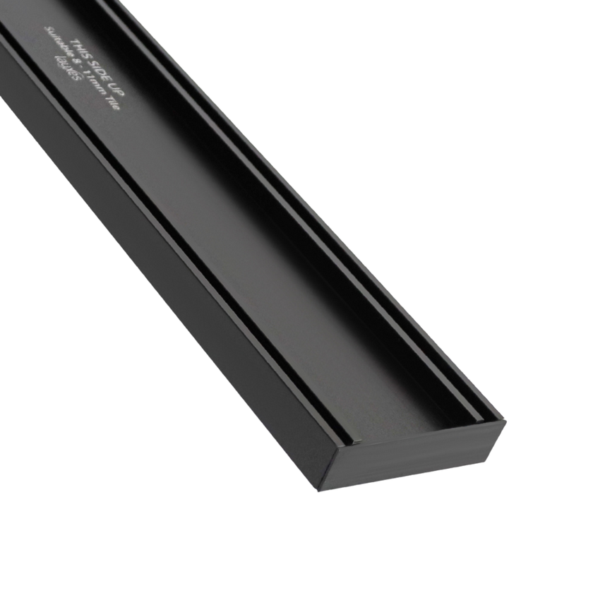 Lauxes Aluminium Celleni Midnight Slimline Tile Insert 100mm x 26mm