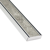 Lauxes Aluminium Celleni Silver Slimline Tile Insert 100mm x 26mm