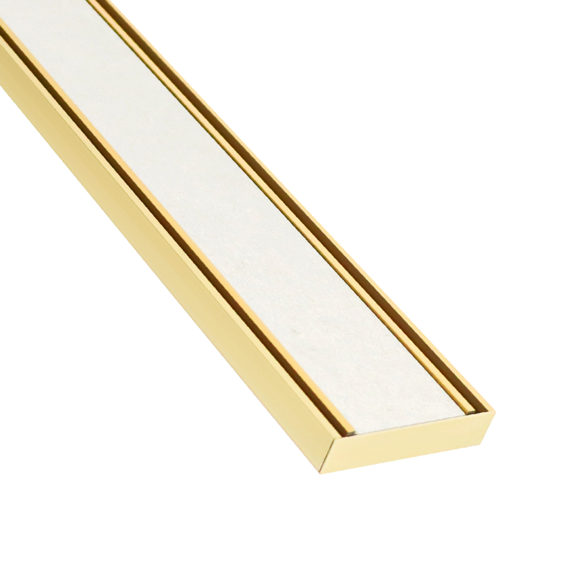 Lauxes Aluminium Matte Gold Slimline Tile Insert  100mm x 21mm
