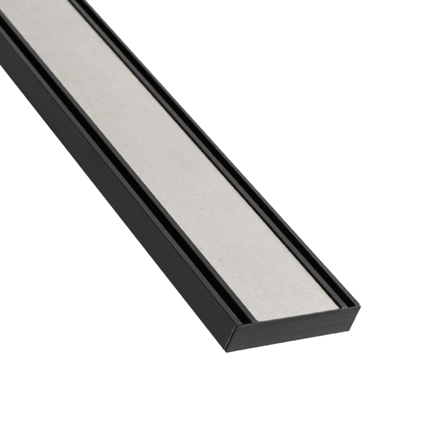 Lauxes Aluminium Midnight Slimline Tile Insert  100mm x 21mm