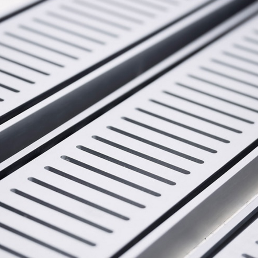 Lauxes Aluminium Silver Next Gen Floor Grate 100mm x 14mm