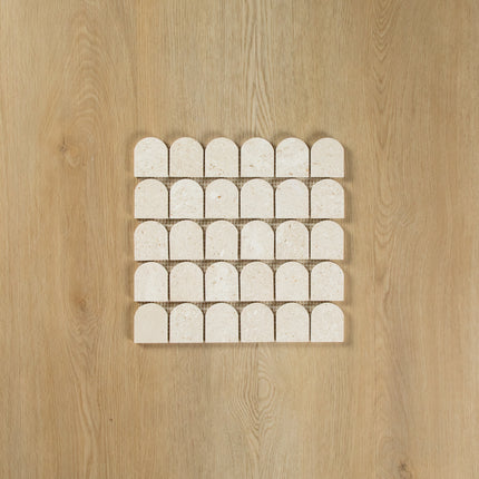 Mini Arch Mosaic Ivory Limestone