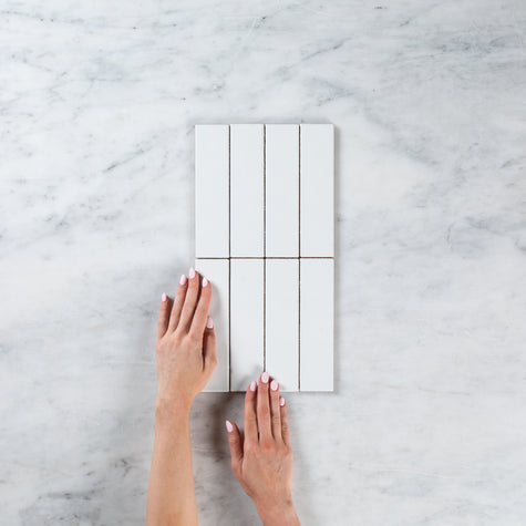 Noosa White gloss Wave Subway