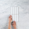 Noosa White gloss Wave Subway