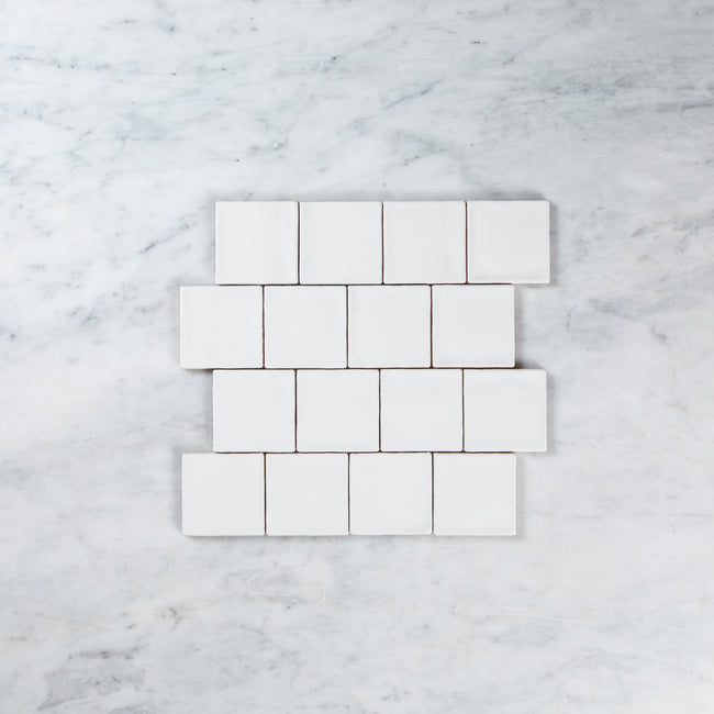 Noosa White Matte Wave 100 x 100