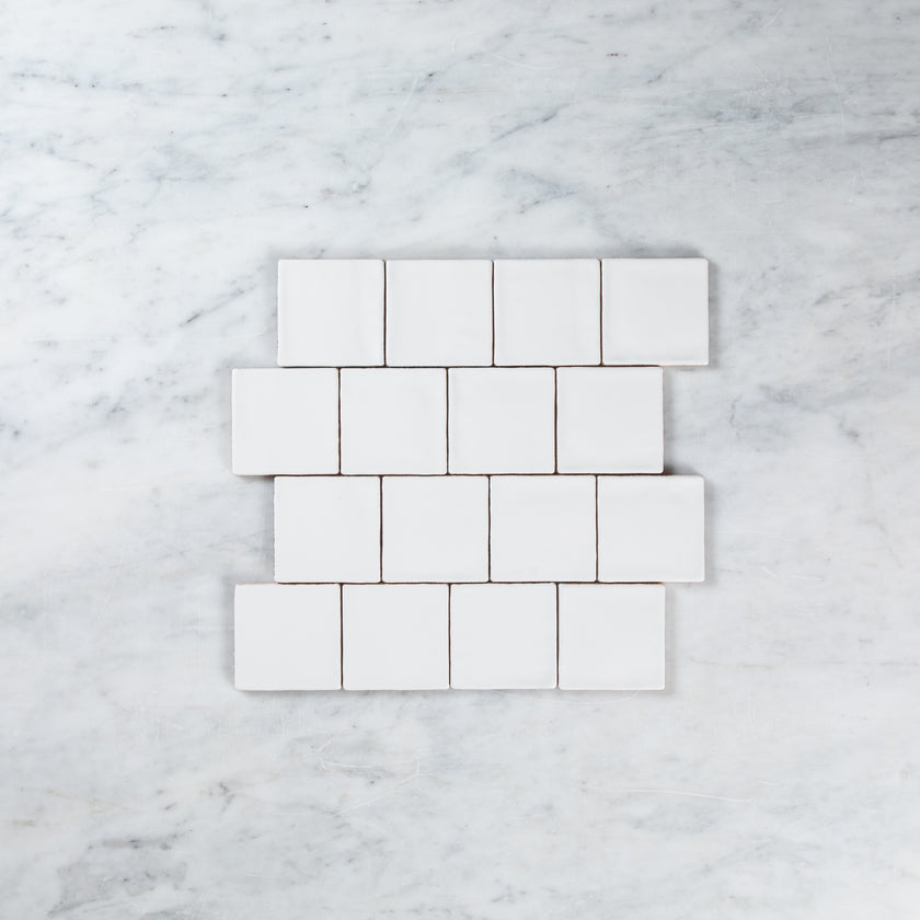 Noosa White Matte Wave 100 x 100