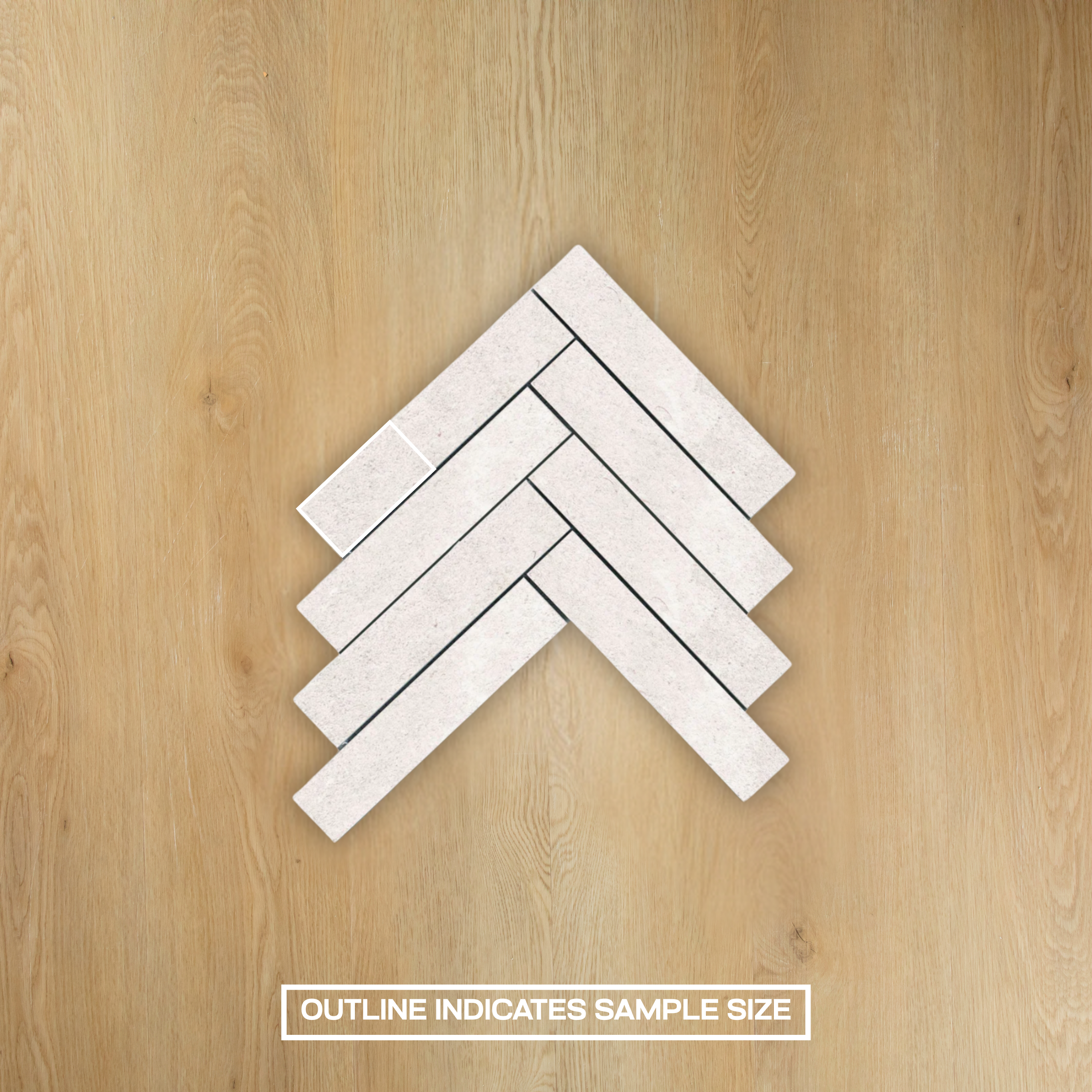 Provence Bianco Herringbone Mosaic