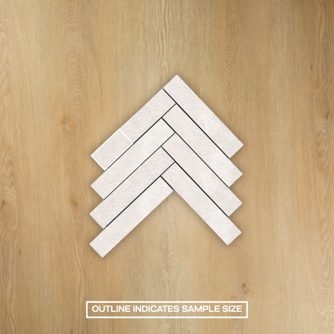 Provence Bianco Herringbone Mosaic