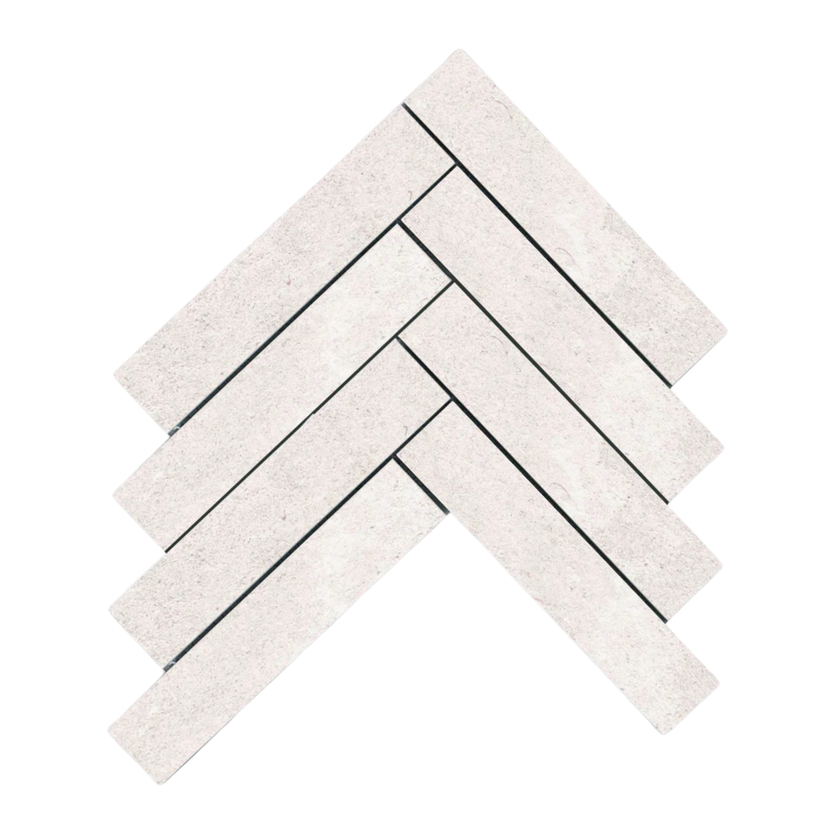 Provence Bianco Herringbone Mosaic