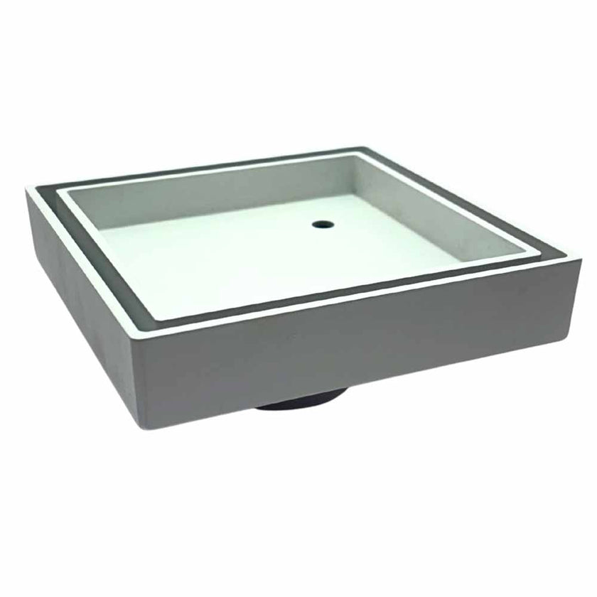 Tile Insert Drain White With Puddle Flange 100mm