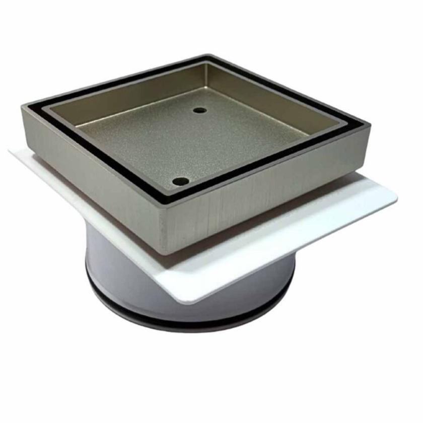 Tile Insert Drain Nickel With Puddle Flange 100mm