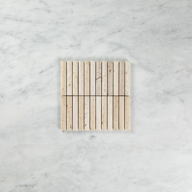 Travertine Beige Marble Flute Mosaic