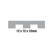 Adhesive Notched Trowel 12mm with Rubber Handle