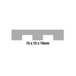 Adhesive Notched Trowel 15mm with Rubber Handle
