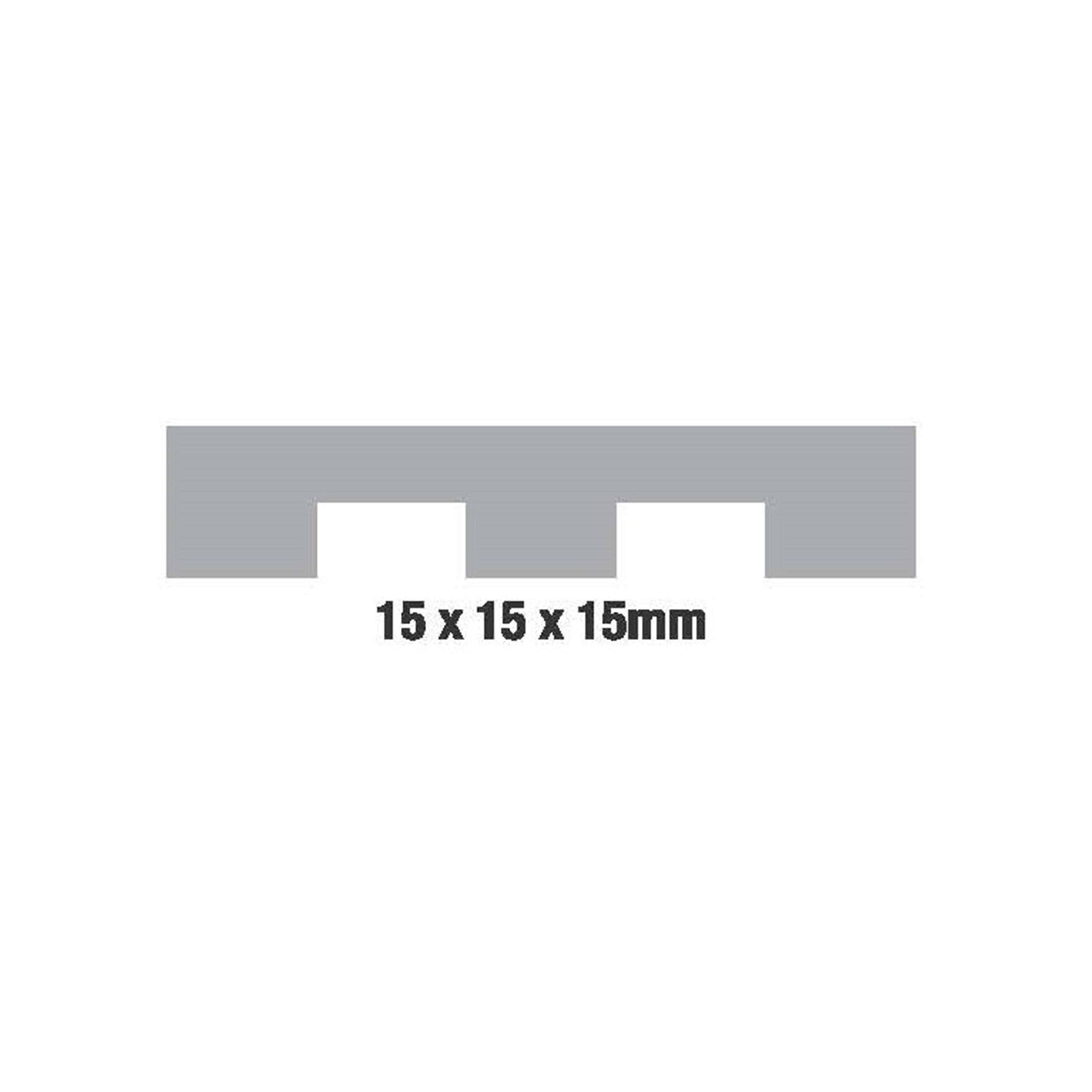 Adhesive Notched Trowel 15mm with Rubber Handle