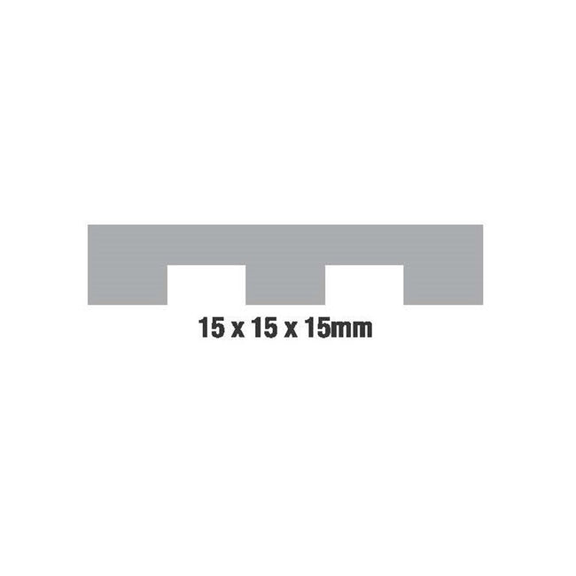 Adhesive Notched Trowel 15mm with Rubber Handle