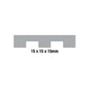 Adhesive Notched Trowel 15mm with Rubber Handle