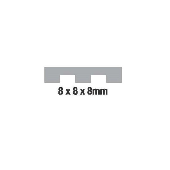 Adhesive Notched Trowel 8mm with Rubber Handle
