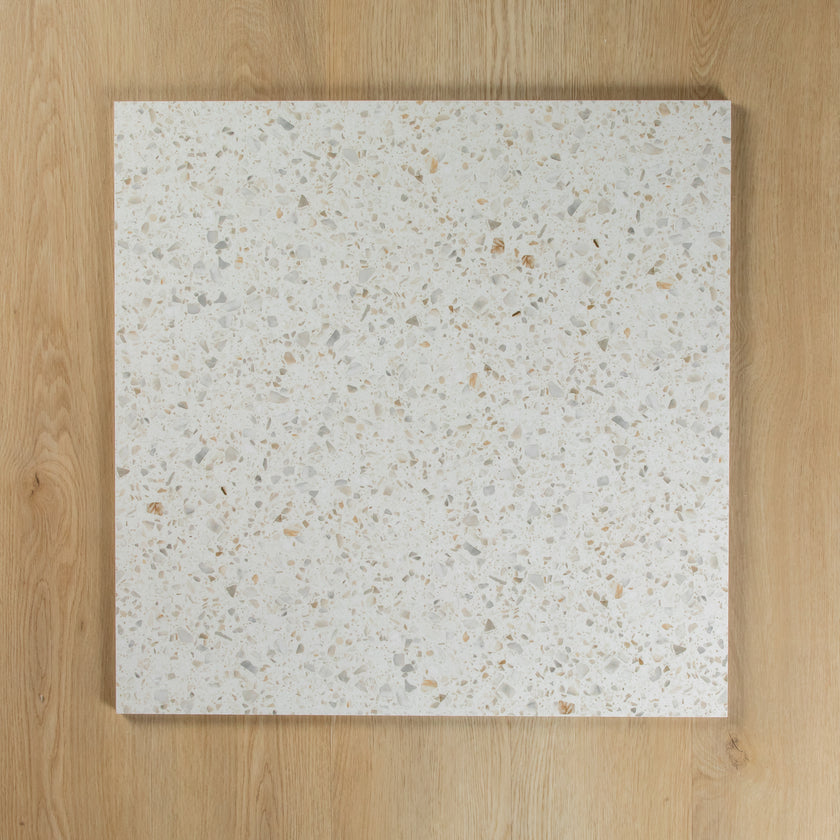 Terrazzo Carving Warm White Matte