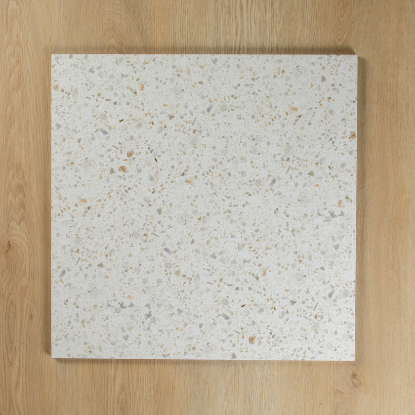 Terrazzo Carving Warm White Matte