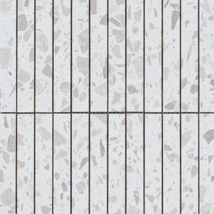 Terrazzo Grey Honed Pumice Kit Kat Mosaic