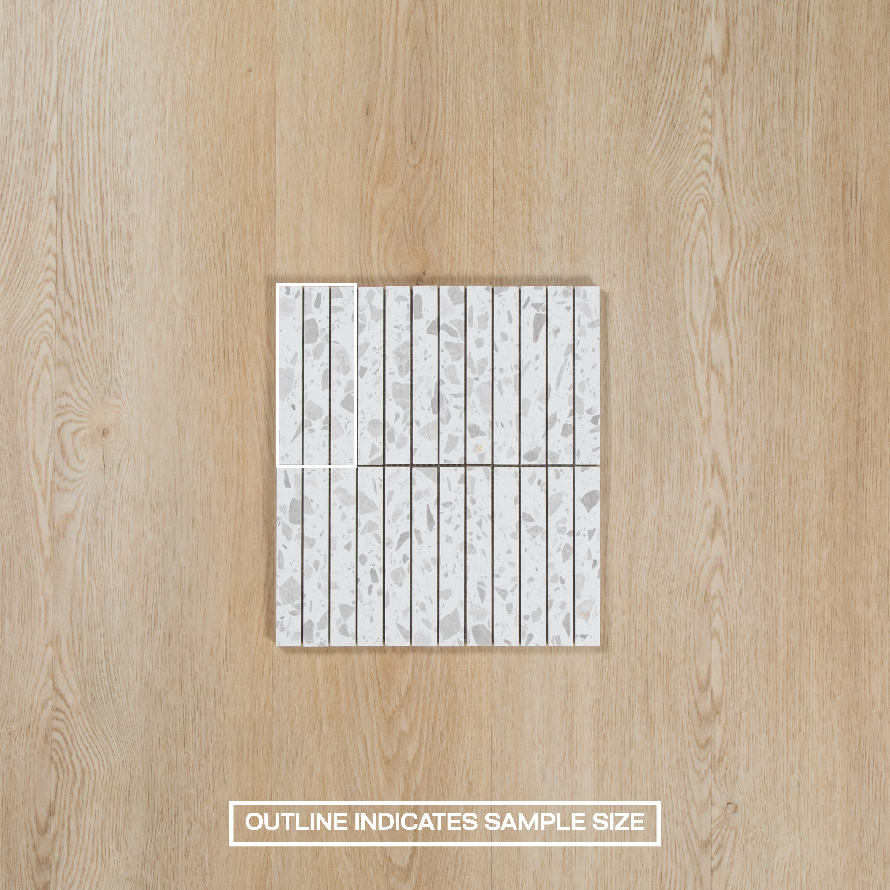 Terrazzo Grey Honed Pumice Kit Kat Mosaic