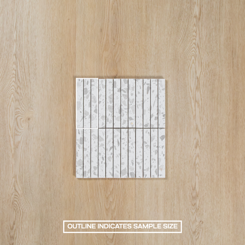 Terrazzo Grey Honed Pumice Kit Kat Mosaic