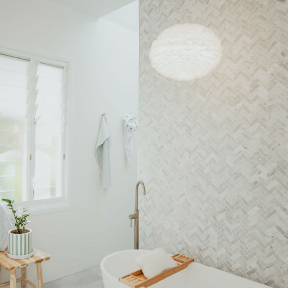 Carrara Marble Mosaic Herringbone Honed Small