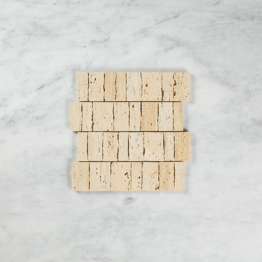 Travertine Ashlar Mosaic Beige