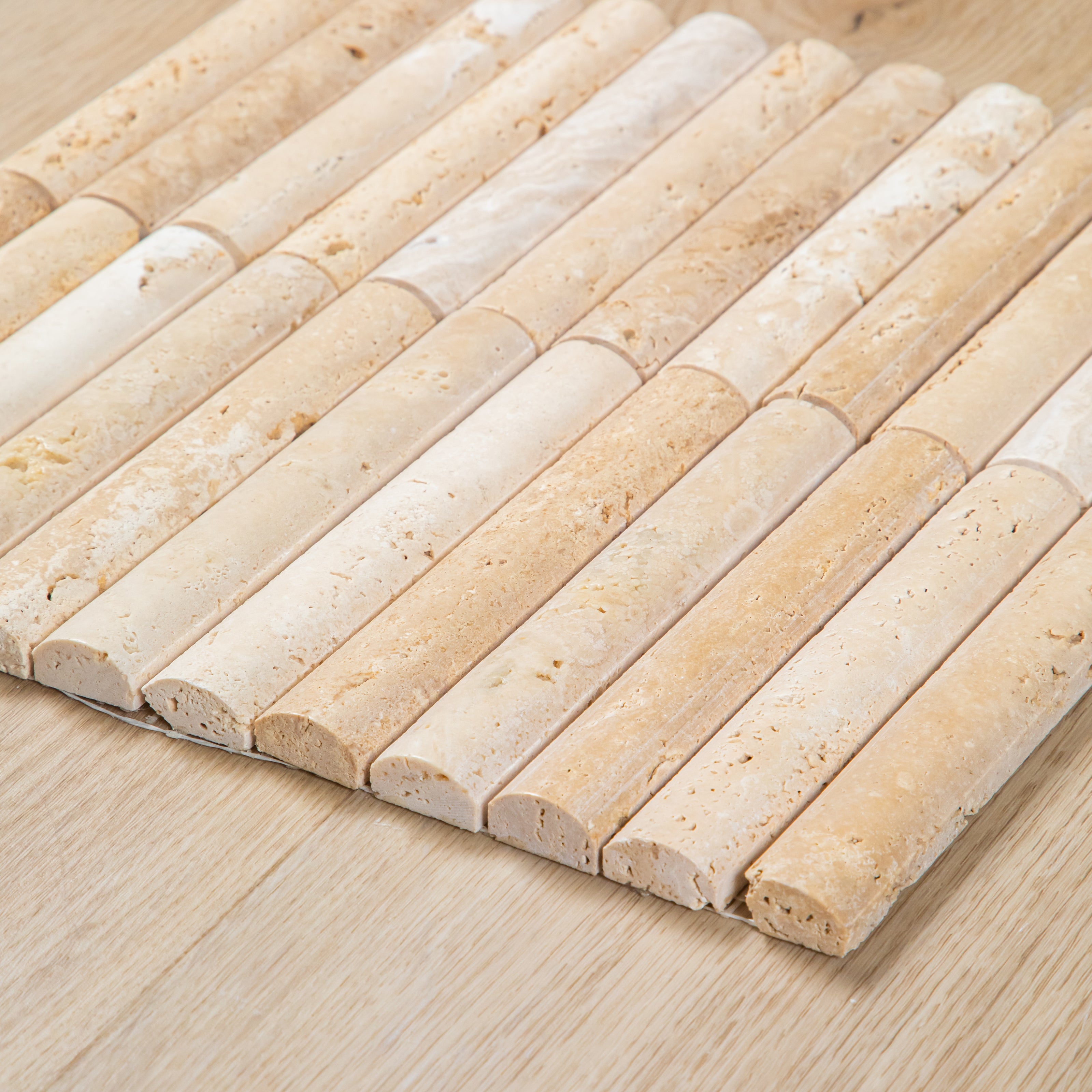 Travertine Beige Marble Flute Mosaic
