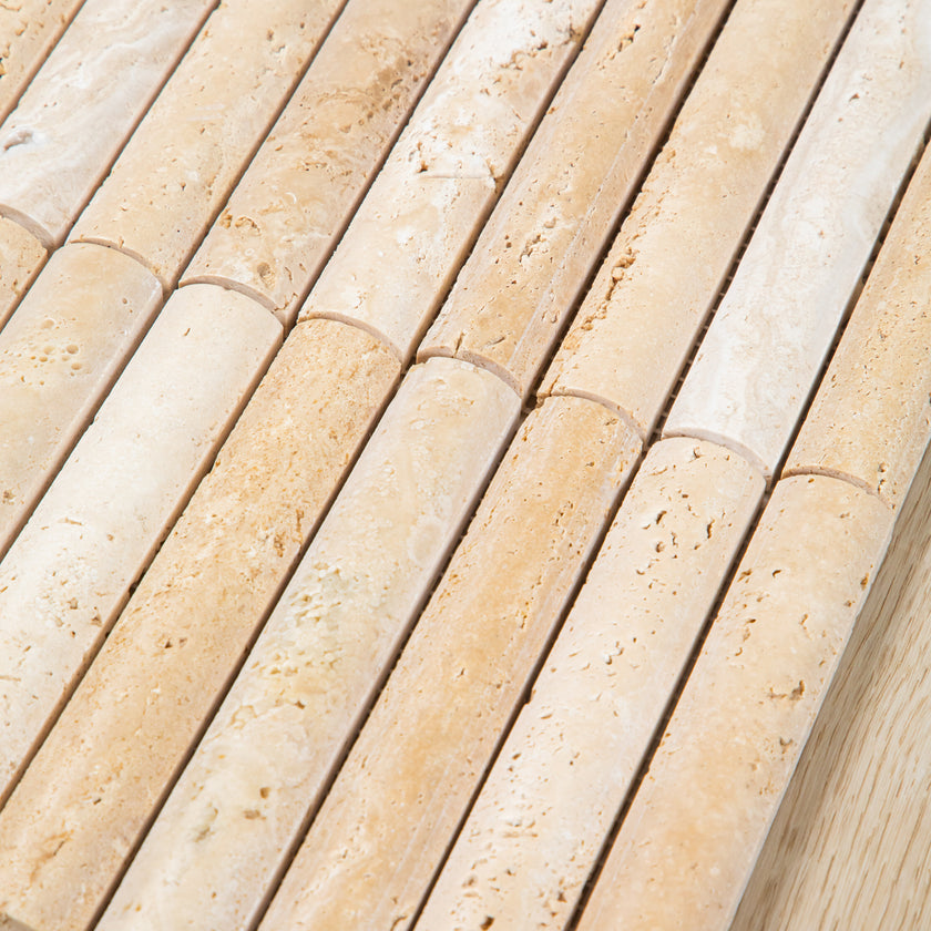 Travertine Beige Marble Flute Mosaic
