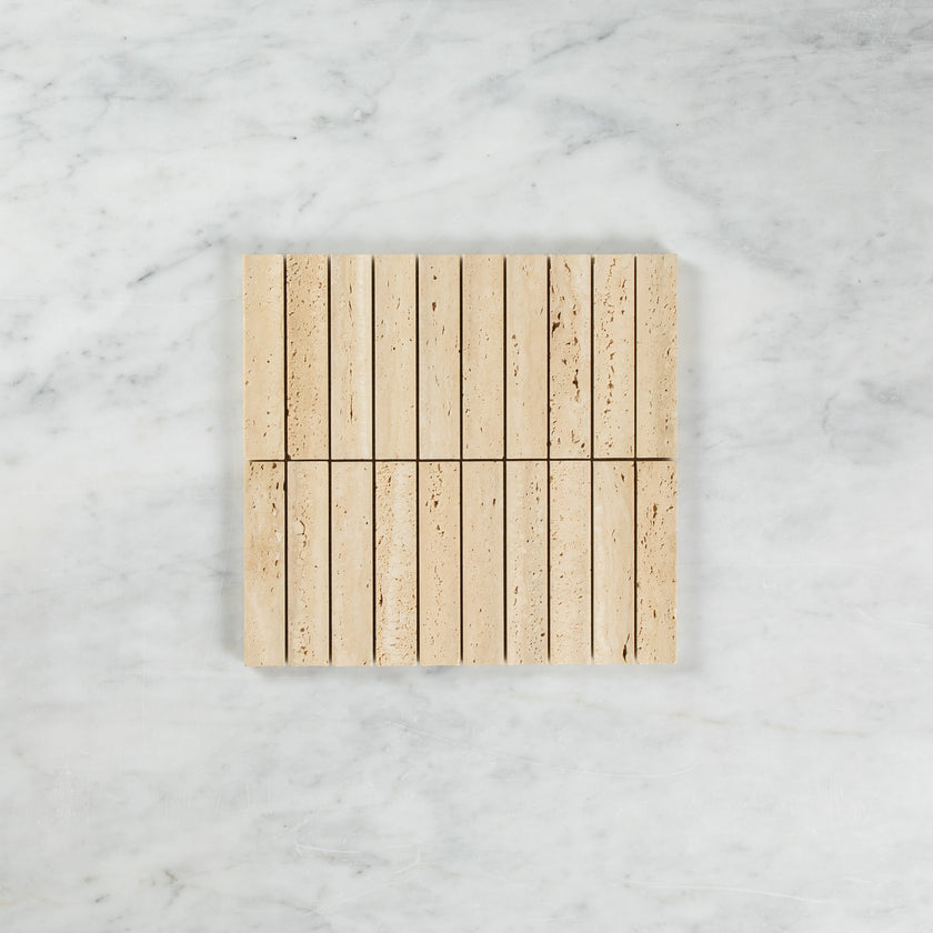 Travertine Concave Kit Kat Mosaic