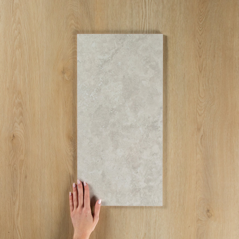 Travertine Stone Silver Lappato