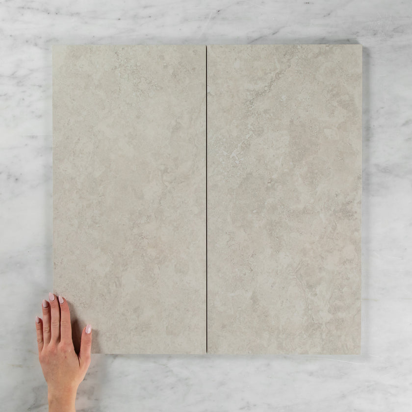 Travertine Stone Silver Lappato