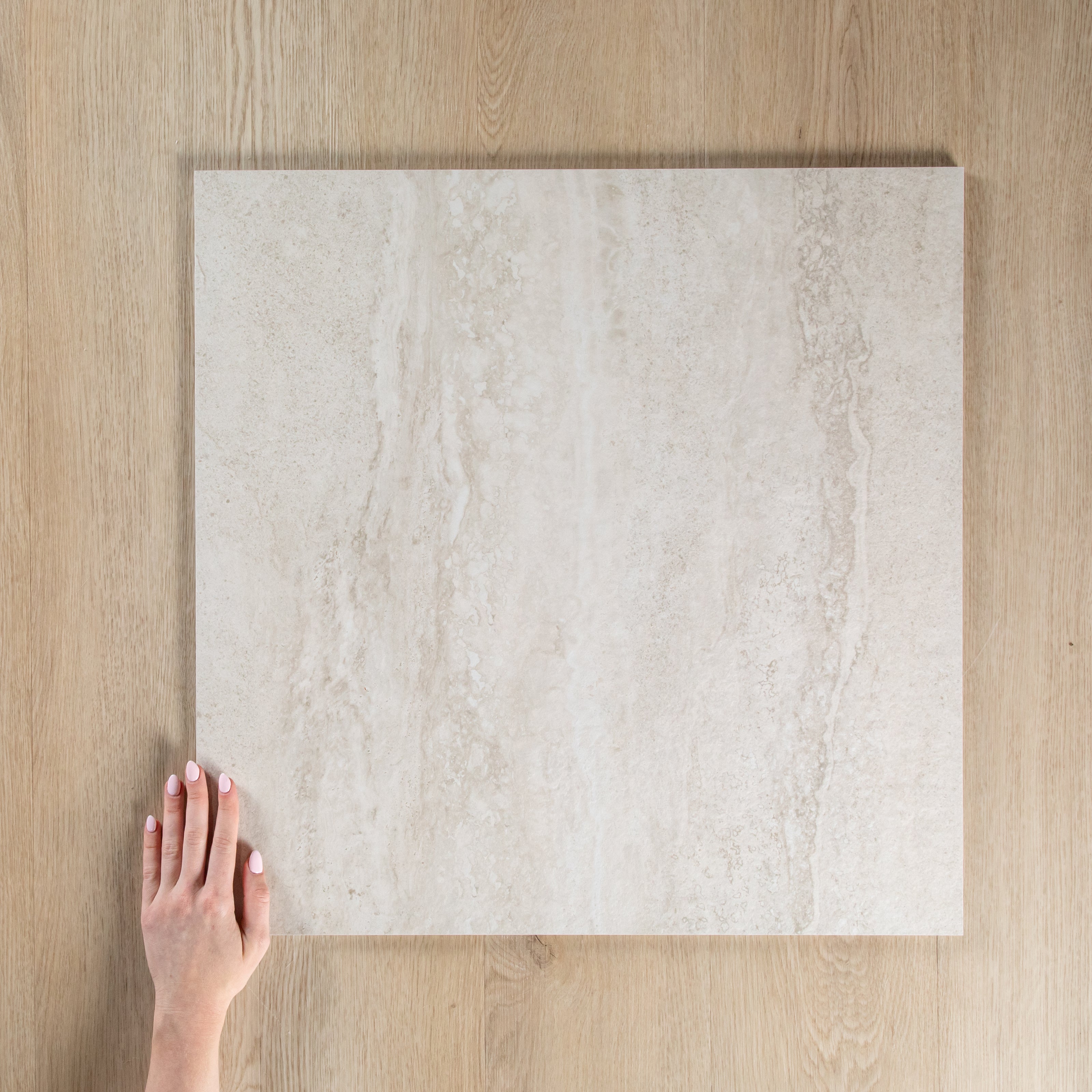 Travertine Vein Cut White Matte