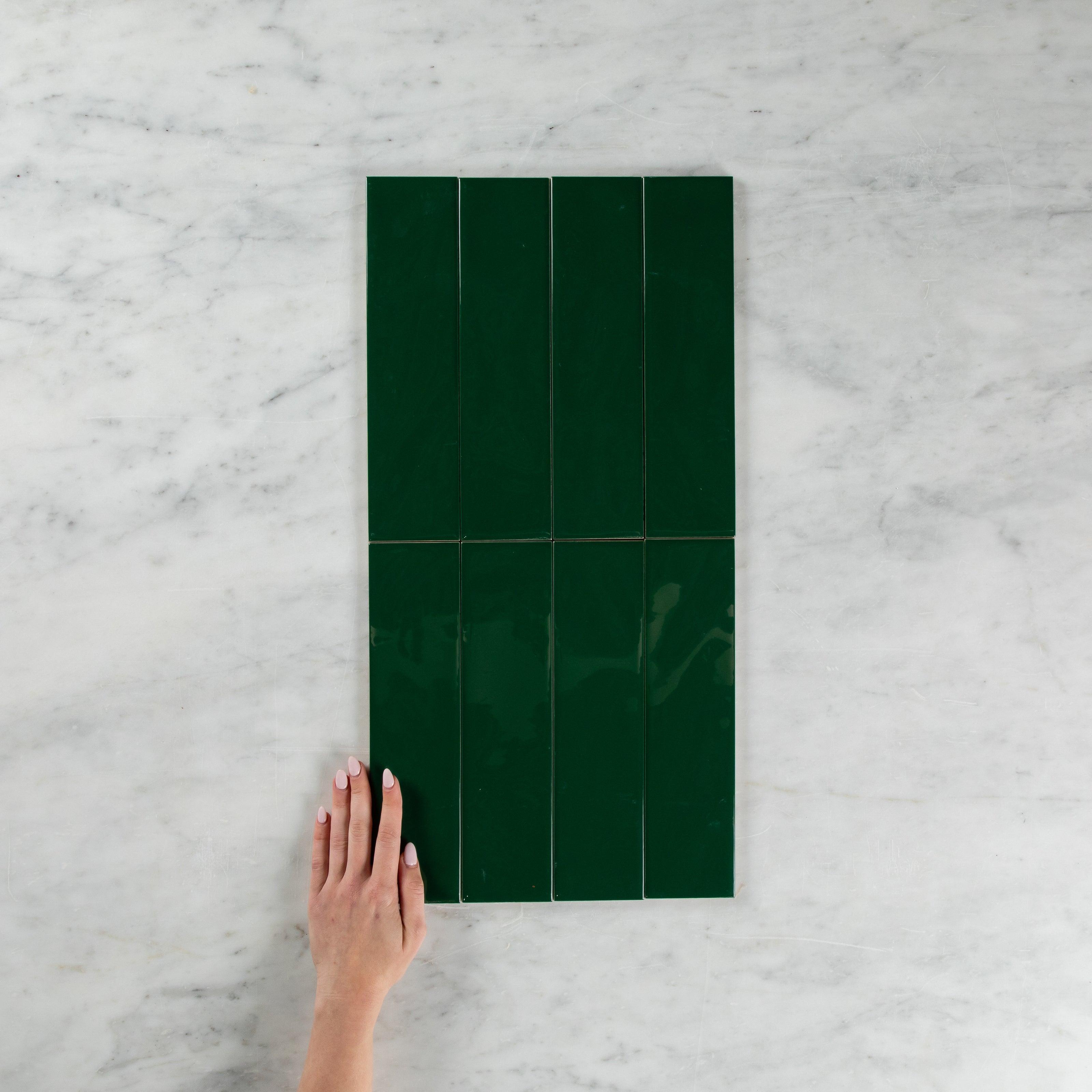 Wave Stone Green Gloss Subway