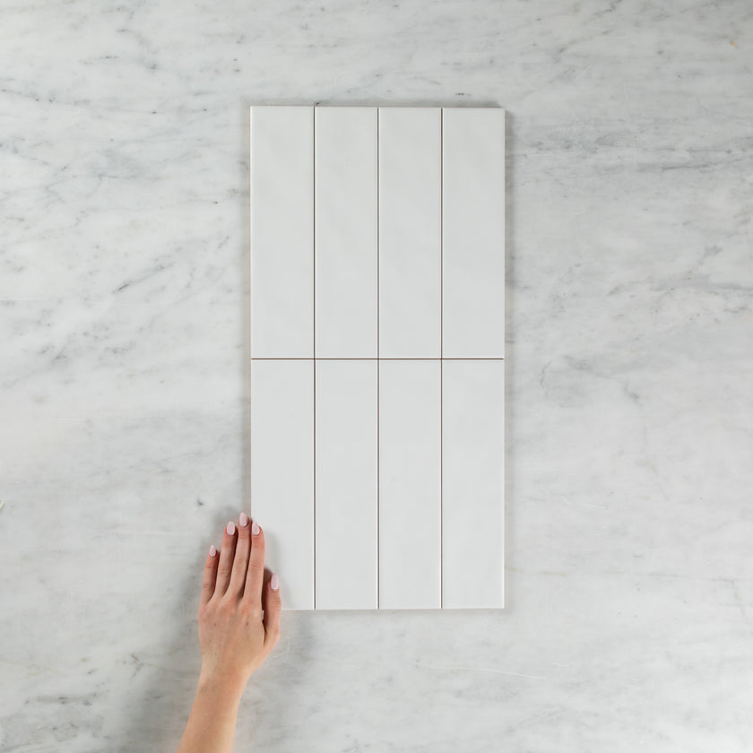 Wave White Matte Subway