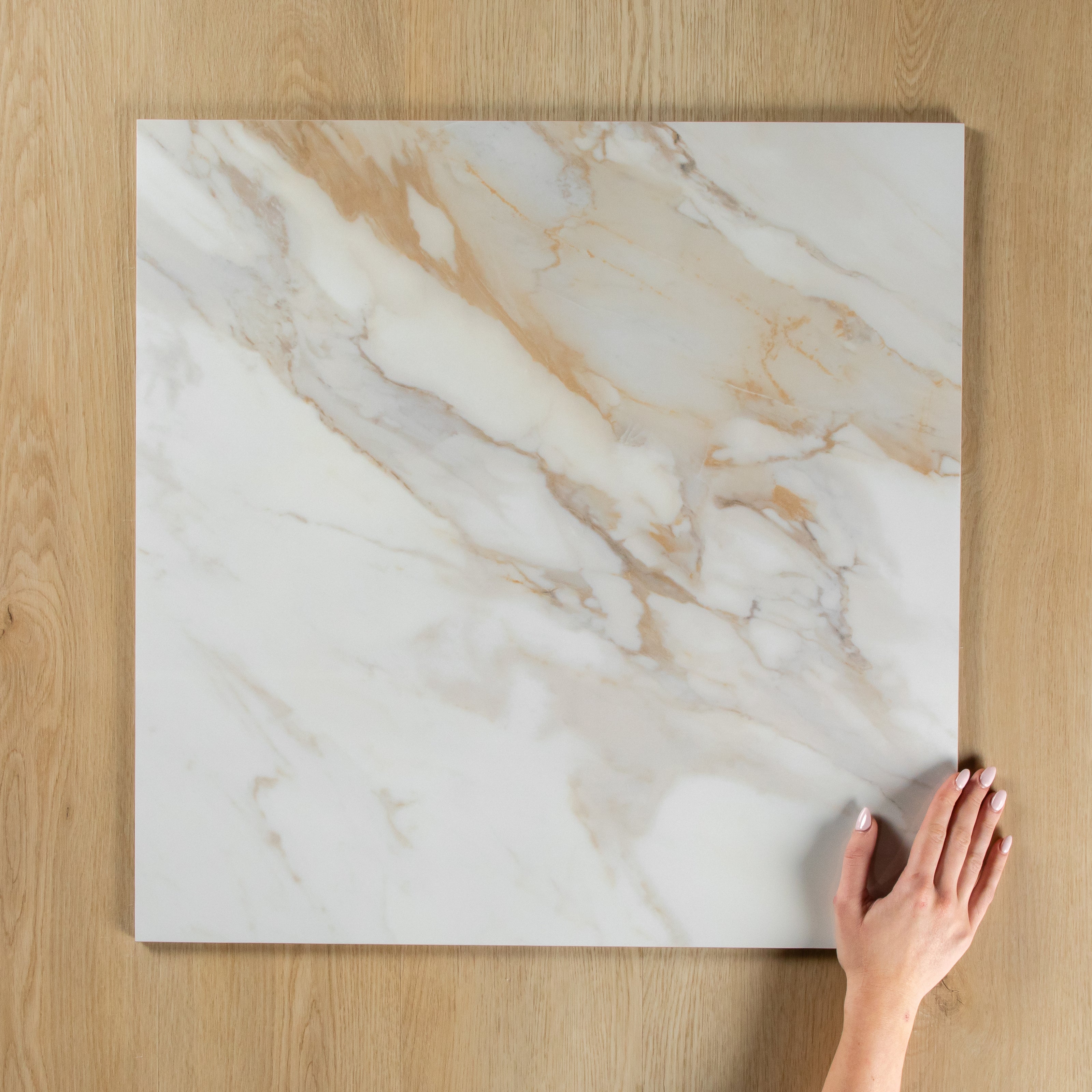 White Plus Calacatta Gold Polished