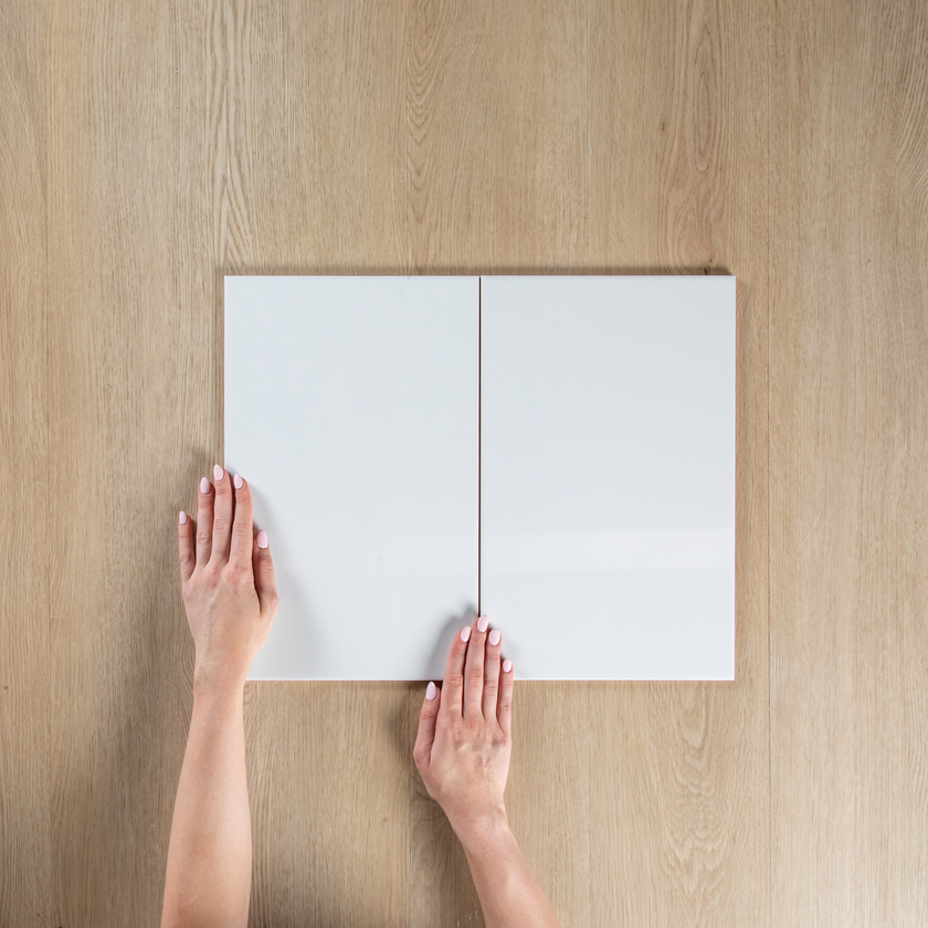 White Gloss Pressed Edge